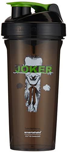 Smartshake Lite Justice League Protein Shaker Bottle 800ml – DC Comics Water Bottle, Leakproof BPA Free Gym Shaker Bottle for Protein Shakes And Protein Powder - Joker Logo - style: The Joker