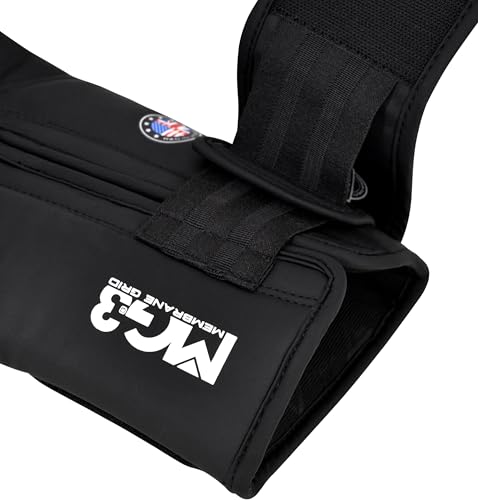 RDX Aura 2025 Boxing Gloves for Training Sparring Heavy Bag, Maya Hide Leather, Multi Layer Padding, Quick EZ Wrist Support Strap, Red Black - size: 14oz