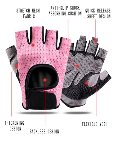 KEYDUACU Workout Gloves,Weight Lifting Fingerless Gym Exercise Gloves,Men's and Women's Anti-calluses Must-Have Fitness Gloves, Lightweight and Breathable - color: gray, size: Large