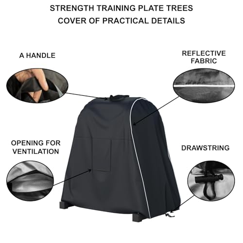Strength Training Plate Tree Cover, Barbell Weight Rack Cover, For Home Gym CAP Triangle Barbell Weight Rack, Strength Training Tree Weight Plate Rack (Cover Only) - size: 39x19x37