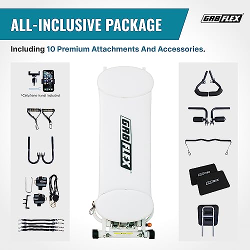 GR8FLEX Performance Gym for Total Over 100 Exercises, Multi-Functional Workout Machine, High Performance Strength Training, Cardio, and Full Body Fitness Equipment for Home Use - style: Pearl White Model