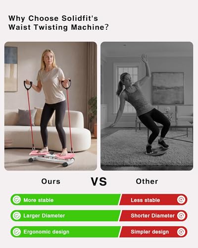 Waist Twister Machine Exercise, 326 lbs Ab Twister Board for Exercise, Home Gym, Balance Training & Fat Burning, Noiseless Workout Equipment for Women & Men - Twist Exercise Machine - color: Pink