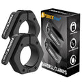 Forcefree+ Barbell Clips (Pair), Barbell Clamps, Quick Release Olympic Barbell Clamps with Anti Slip TPR Grip, Barbell Collars for Secure Weightlifting & Powerlifting - color: Black