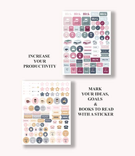 Lamare Productivity Planner Stickers for Women – for School, Work, Office - style: Productivity Stickers