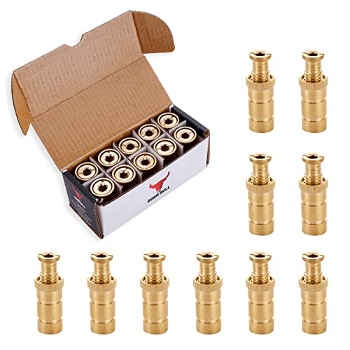 The Door Bull Brass Pool Cover Anchors for Concrete & Pavers Deck | Universal Size Fits 3/4" Hole, Ideal for Inground Pool Safety Covers, Durable & Easy to Install - 10 Pack - size: 10 Pack