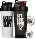 Hydra Cup ShakerShark [2 Pack] 28oz Protein Shaker Bottles, Weighted Whisk Nearly 3X Heavier than Standard Shaker Balls (Get it Done/Every Day, OG 2 Shaker Pack) - color: Get it Done/Every Day