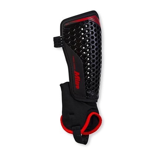 Mitre Unisex Soccer Shin Guards - color: Aircell Carbon Black/Red, size: Medium
