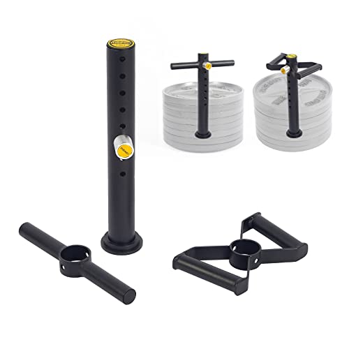 Adjustable Kettlebell Handle,Heavy Duty Kettlebell Handle for Plates,Loading Pin with Double D-bar and T-bar for Olympic Weight Plates