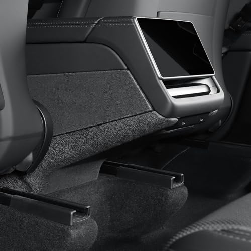 LUCKEASY Rear Console Anti-kick Pad for Tesla Model Y Juniper 2025 2026 | Juniper Accessories, Premium & Performance/Model 3 Highland 2024-2025, Not Fit Standard, TPE Rear Exhaust Protector, Black - size: Rear Anti-kick Pad 1P