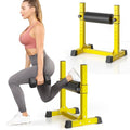 BODYRHYTHM Bulgarian Split Squat Stand, Single Leg Squat Roller Stand with 9 Adjustable Roller Heights for Squats, Leg Lunges, Lower Body Training. - color: Yellow