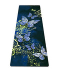 nuveti Yoga Mat Print Extra Thick TPE Non Slip Fitness Exercise Mat with Carrying Bag,72"x24" Extra Thick 6MM Exercise & Workout Mat for Yoga, Pilates Fitness and Floor Exercises - color: Butterfly