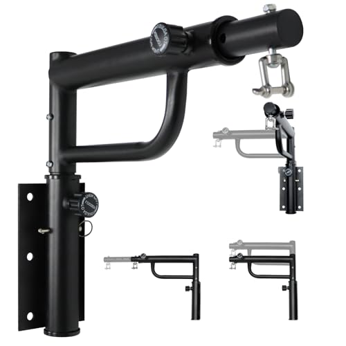 Heavy Bag Hanger Wall Mount Punching Boxing Bag Bracket Tube,Heavy Duty Adjustable Length & Height for Boxing, Taekwondo, Muay Thai Bags,for Home Gym Installation - color: round