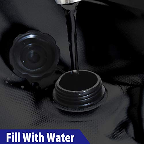 Eurmax USA 4Pcs Pack Water Weight Bags for Light Stand Photography Video Equipment,Heavy Duty Saddlebag for Backdrop Stand,Photo Tripod,Canopy,Umbrella Base,Fishing Chair,Picnic Table and etc(Black) - color: 4pcs-black, style: water