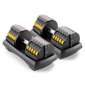 Marcy Adjustable Dumbbell System – 6-in-1 Free Weights for Home Gym, 50 lbs Single or 100 lbs Pair Options for Strength Training - style: 100lb, Set of 2