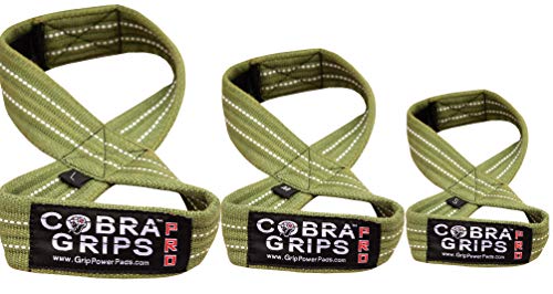 Deadlift Straps Figure 8 Loop Lifting Straps The #1 Choice for Power Lifters weightlifters workout Enthusiasts - color: Green, size: 80 cm 8.0"+ And Up Wrist Circumference