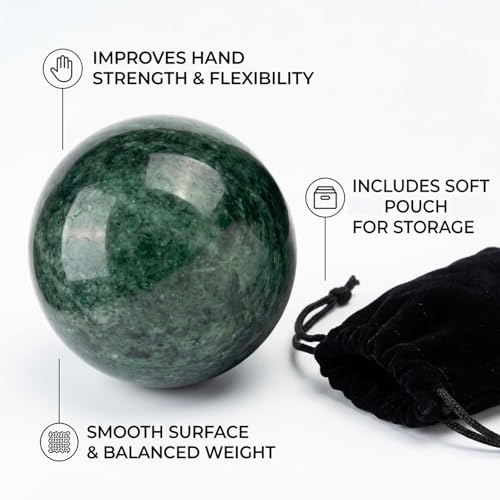 2 PCS Baoding Balls, Chinese Medicine Balls, Chinese Medicine Balls for Stress Relief and Meditation, Finger Exercise Tools for Office Relaxation, with Carry Bag (1.57 Inch/Green)