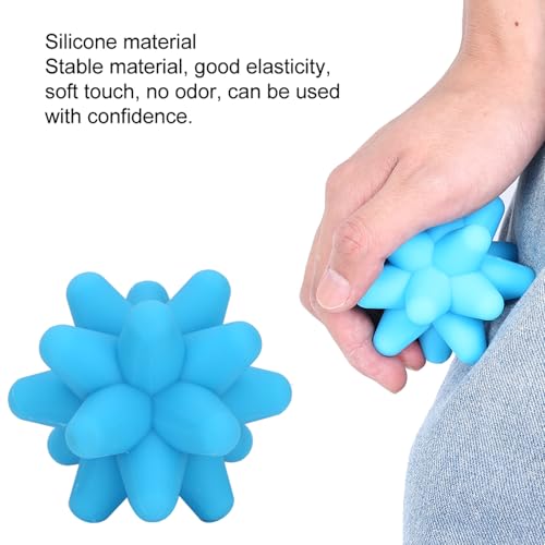 Dioche Spiky Massage Balls, 2 Colors Acupoint Physical Massage Balls, Lacrosse Ball Roller Set Perfect for Foot Massage, Deep Tissue Massage, Trigger Point (Blue) | High silicone, portable trigger point therapy tool, compatible with feet/shoulders/back, 2