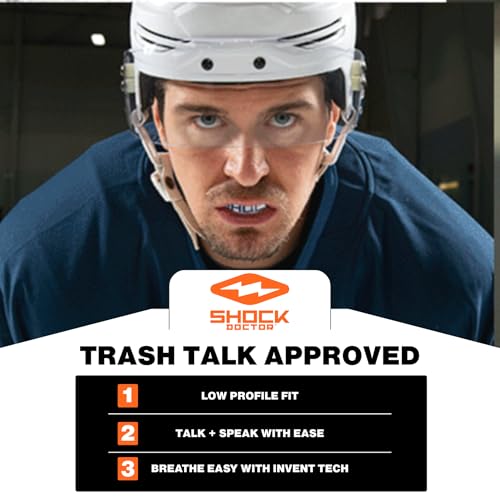 Shock Doctor Trash Talker Basketball Strapless Clear - color: Columbia Blue, size: Adult