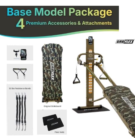 GR8FLEX Performance Gym for Total Over 100 Exercises, Multi-Functional Workout Machine, High Performance Strength Training, Cardio, and Full Body Fitness Equipment for Home Use - style: Military Base Model