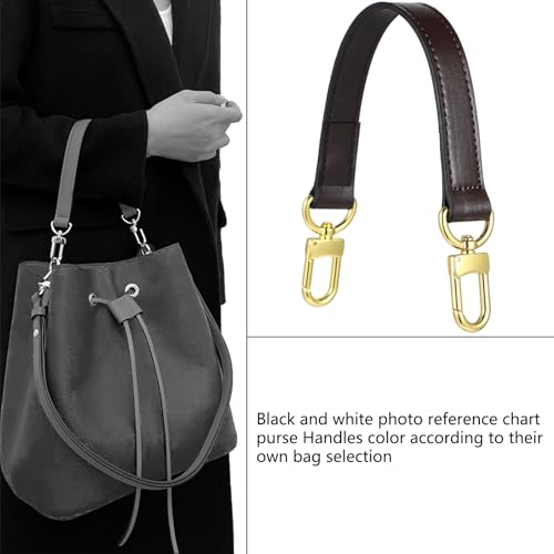Genuine leather purse Handle compatible with Neonoe for Metis Noe BB NM Beaubourg Hobo - color: Coffee-purse Handles