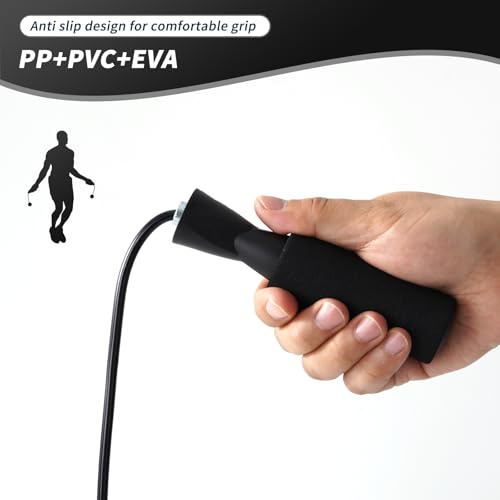Cordless Jump Rope with Weight Ball, Fitness Training Jump Rope, Indoor Home Exercise, Suitable for Men Women. - color: black