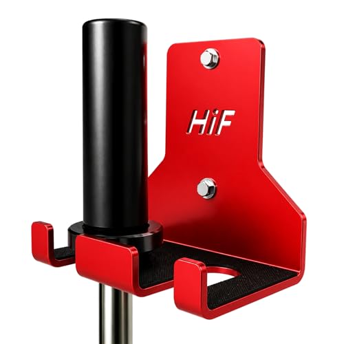 Olympic Barbell Hanger,Garage Gym Bar Wall Rack,Vertical Barbell Mount Rack,Space Saving Commercial or Home Gym Accessory,Holds Under 33mm Bar Size