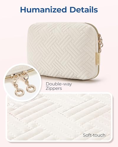 BAGSMART Electronics Organizer Case - Travel Accessories for Women, Cord Organizer for Phone, SD Card, Beige - color: C-Beige
