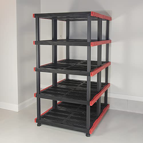 CX Craftsman 5-Tier Highly Durable Storage Rack, 5 Shelves That Support up to 200lbs/shelf, Organization and Storage, Weather-Resistant Design, Easy Assembly, American Made (72.3”H x 40”W x 24”D) - style: 5-Tier