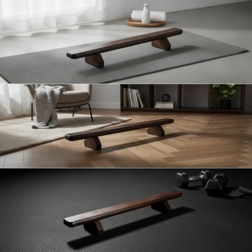 Upper Wooden Upper Body Stands Parallettes for Gymnasts, Home Gym - color: Retro Walnut