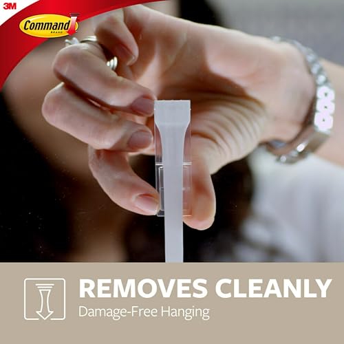 Command 5 lb Large Brushed Nickel Color Hook, 1 Hook and 2 Command Strips, Damage-Free Coat Hooks with Adhesive Strips, Traditional Hooks for Hanging Home Decor and Room Decor