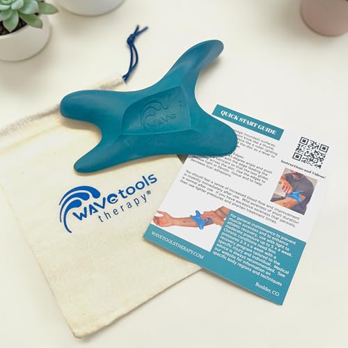The Wave Tool, The Ultimate Soft Tissue Release All-in-One Ergonomic Scraper and Massage Bodywork Tool for Trigger Points, Muscle Pain, Scars, and Athletic Recovery, Made in USA (Deep sea Teal) - color: Deep Sea Teal