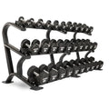 XMARK Dumbbell Weights Sets, 5-50lb and 5-75lb Dumbbell Sets, No Odor, Urethane Dumbbells, Commercial Gym and Home Gym Equipment - color: 07) 5-75lb 12-Sided & Modern Rack
