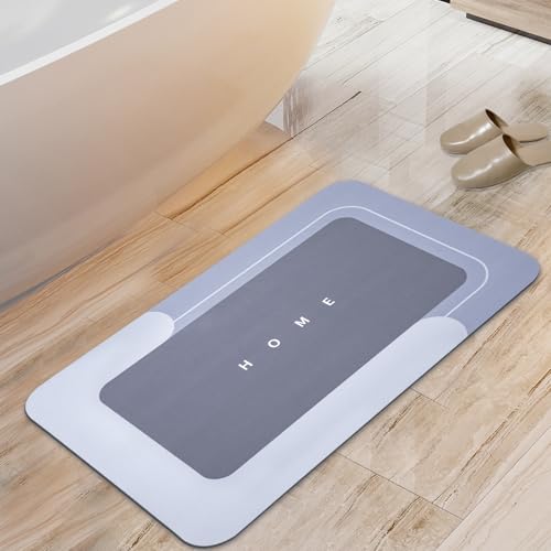 Housego Absorbent Bath Mat, Quick Dry Bath Rug, Non-Slip, 15.7x23.6, Blue | Absorbent Bath Mat Magic Rug; Quick Drying Mat Magic Bath Mat Non-Slip Floor Rug Rubber Backed for Bathroom Kitchen Shower - color: Blue, size: 1 Rectangular Piece (15.7" x 23.6")