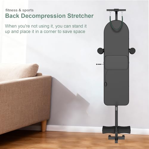 Home Lumbar Traction Table, Portable Fitness Lumbar Back Stretcher Table with Airbag, Full Body Traction Bed for Tension Relieve and Back Decompression