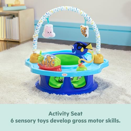Bright Starts Disney Baby Finding Nemo SuperSeat, Fun Baby Seat for Sitting Up, Playtime, and Meals, Ages 4 Months to 4 Years, Blue - color: Finding Nemo