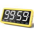 VOCOO Digital Kitchen Timer with 7.8” Extra Large Display, Magnetic, 3 Brightness, 4 Alarms and 3 Volume Levels, Battery Countdown Count Up Timer for Cooking, Classroom, Home Gym (Yellow) - color: Yellow