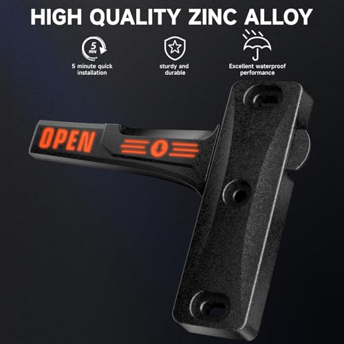 Zinc Alloy RV Screen Door Latch,Camper Screen Door Latch Replacement Kit,RV Screen Door Handle for Motorhome,Travel Trailer, Camper - color: Black, size: Left Handle