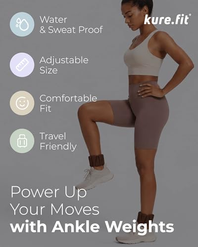 Pilates Weight | Wrist & Ankle Weights for Women | Weighted Bangles | 1LB/ 2LB Each (Set of 2) - color: Cocoa, size: 1 LB