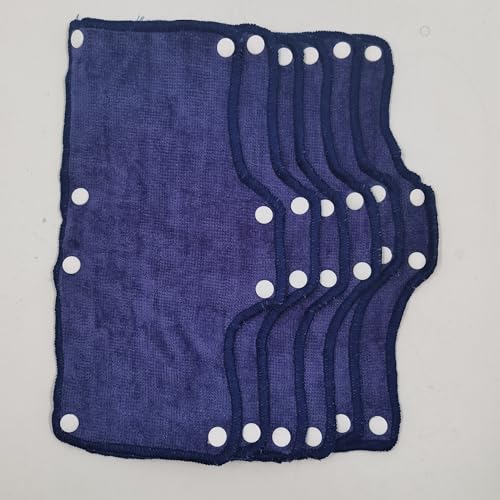 Navy Blue Sweatband for Hardhat Washable Velvet Terry Cotton Hard Hat Liner NAEE snap on (6pcs) - color: Navy Blue