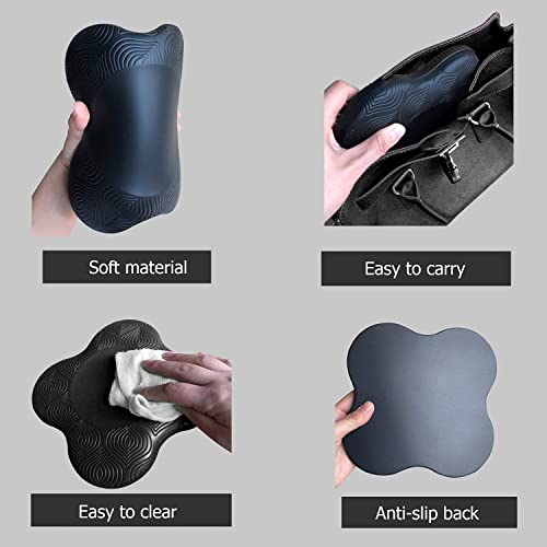 Yoga Knee Pad Cushion Extra Thick for Knees Elbows Wrist Hands Head Foam Yoga Pilates Work Out Kneeling pad - color: Black