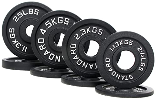 BalanceFrom Cast Iron Olympic 2-Inch Plate Weight Plate for Strength Training, Weightlifting and Crossfit, Multiple Packages - color: Style #2, style: C. 85LB Set