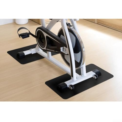 Treadmill Mat, 2 Pack Exercise Equipment Mat with Noise Reducing Foam, Gym Protective Mat for Exercise Bike, Rowing Machine - color: Black/White