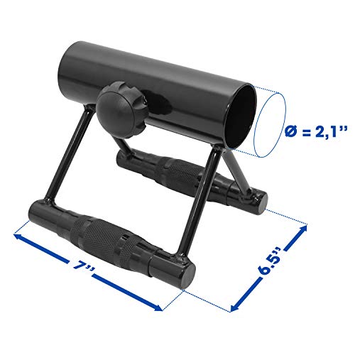 Yes4All Exercise Machine Adjustable T Bar Row Attachment, D Row Handle/Landmine Handle Attachment with Textured Rubber Handles - color: G. Rubber Handle for 2inch