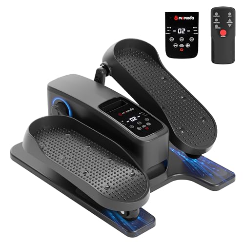 MOMODA Under Desk Elliptical Machine, 2 in 1 Electric Seated Pedal Exerciser with 12 Adjustable for Senior & Home & Office, Forward & Reverse, Manual & Auto - size: Large