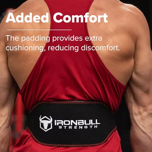 Weight Lifting Belt - 6-inch Padded Leather Weight Belt - Heavy Duty And Comfortable Back Support For Heavy Weightlifting and Fitness - size: X-Large