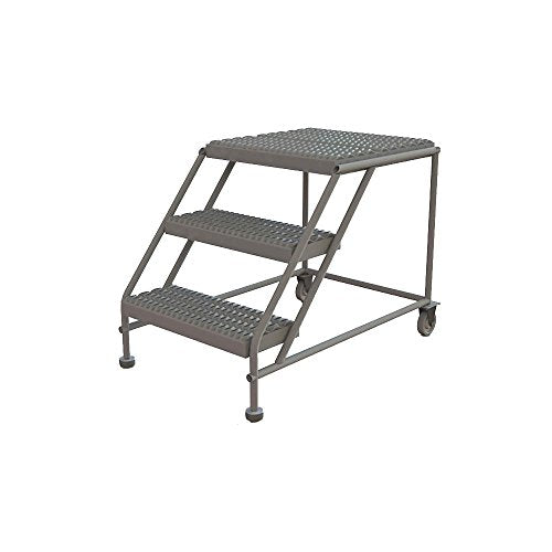 Tri-Arc WLWP032424 3-Step Forward Descent Mobile Steel Work Platform, 24-Inch x 24-Inch Platform - size: 24" x 24", style: 3-Step
