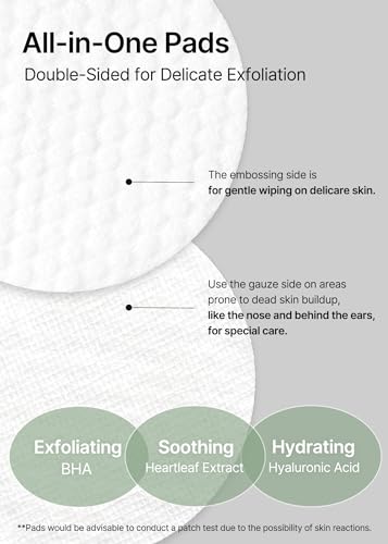 celimax Ji.Woo.Gae Heartleaf BHA Peeling Pad | Pore Care, Exfoliating Double-Side Toner Pads, Facial Peels, Hydrating, Tea Tree, For Acne Prone & Breakouts (60pads) - color: JWG Peeling Pad