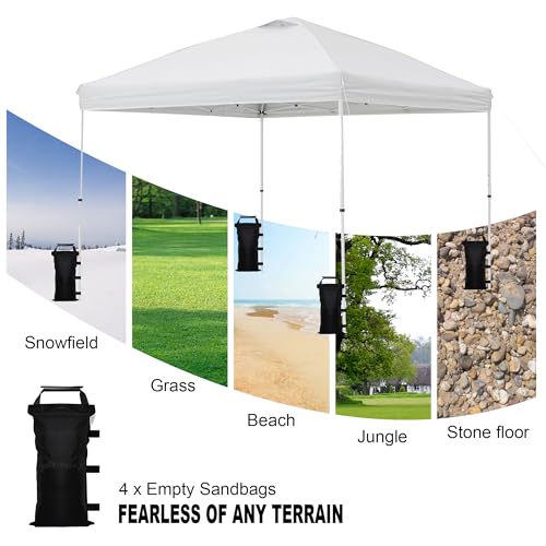SANWAY 120 LBS (Unfilled) Sand Bags for Canopy Weights, Windproof-Portable and Durable to Secure Tents, Canopies, and Umbrellas-Black - color: Black