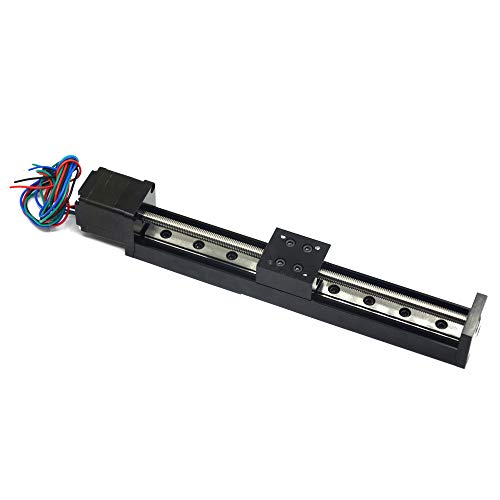 1PCS Mini Linear Rail Guide Slide Actuator T6x1 Lead Screw with NEMA11 Stepper Motor,150mm Effective Stroke Length for DIY CNC Router Parts X Y Z Linear (Size:150mm) - size: 150mm