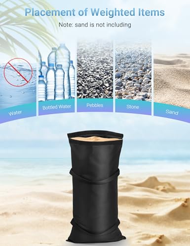 2 Packs Umbrella Base Weights Sandbags, Outdoor Sand Bags for Weight, Weatherproof Heavy Duty Weight Sandbag for Garden Furniture Umbrella Stand Cantilevers Poolside Accessories - size: 2 Pack